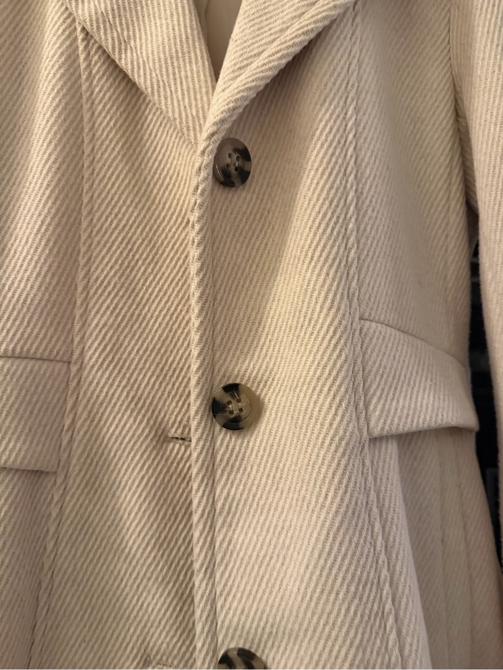Gallery Cream Textured Coat - Picture 3 of 5